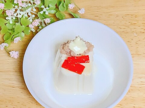 乗せるだけ♪カニカマツナマヨ♪冷奴